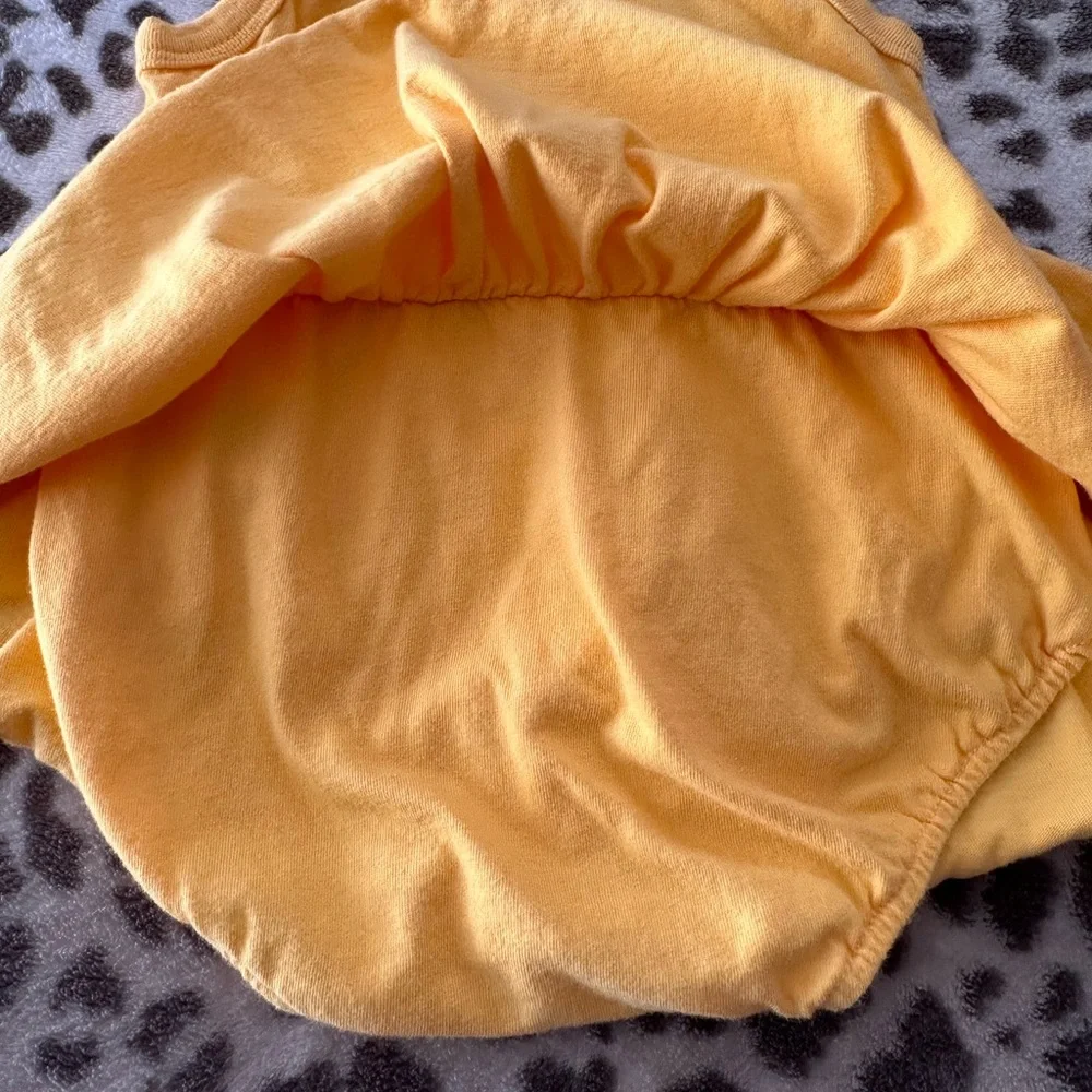 The Children’s Place Graphic Bodysuit Dress in Mango Orange Yellow Size 12 mos